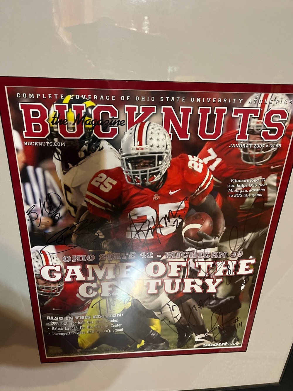 Bucknuts Ohio State Football Magazine Cover - Red and White